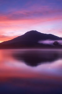 water-under-blue-and-red-sky-y1